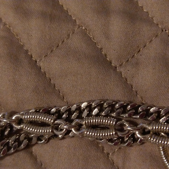 Monet Silvertone 3 chain bracelet with clasp - Picture 2 of 5